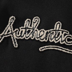 Concert Outfit Skull Sickle Embroidered PU Splicing Jacket