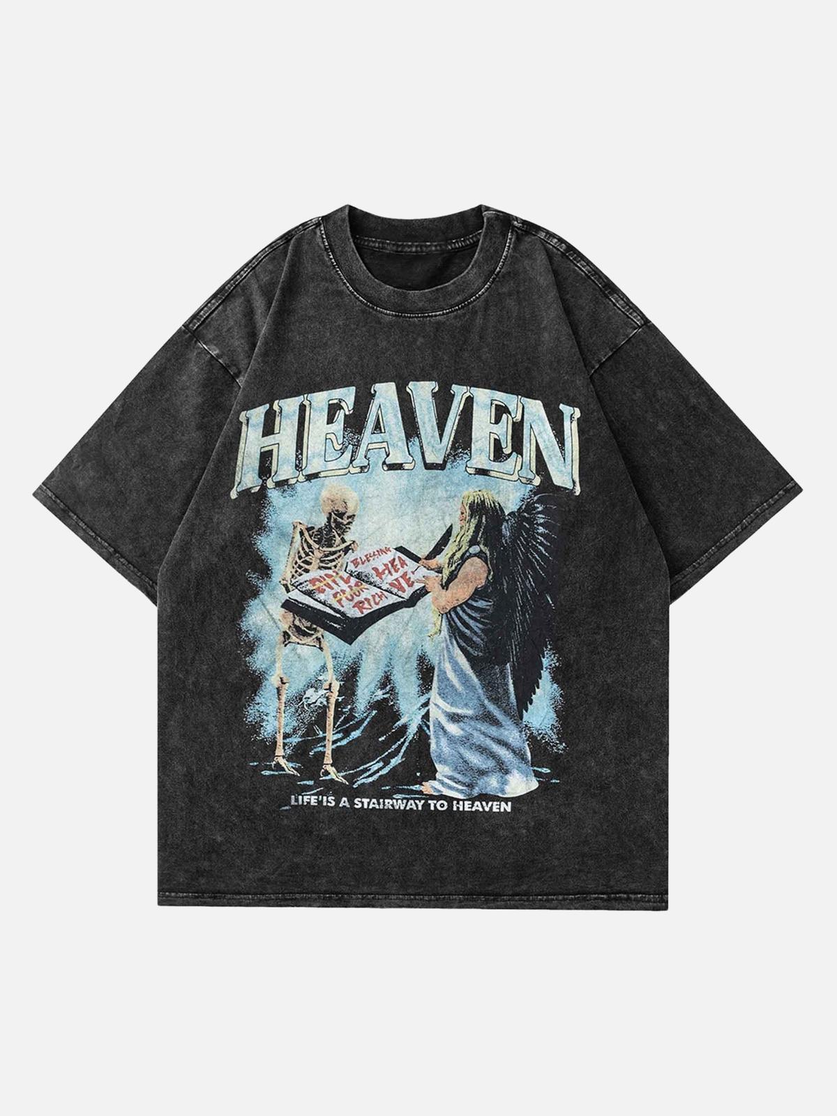 Concert Outfit Skull Vintage High Street Casual T-Shirt Concert Outfit Skull Vintage High Street Casual T-Shirt