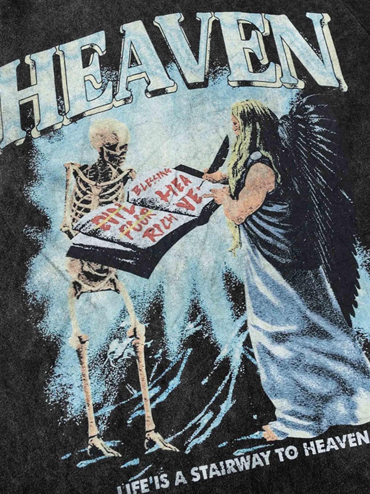 Concert Outfit Skull Vintage High Street Casual T-Shirt Concert Outfit Skull Vintage High Street Casual T-Shirt