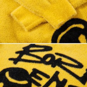 Concert Outfit Smiley Jacquard Sweater