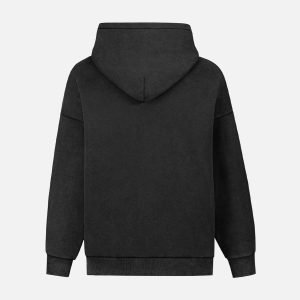 Concert Outfit Smudge-Dyed Letter Print Hoodie