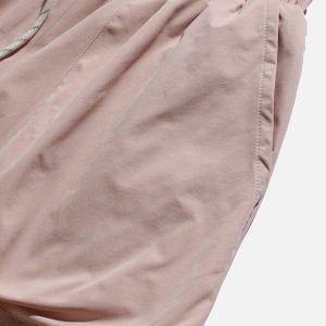 Concert Outfit Solid Big Pocket Drawstring Shorts