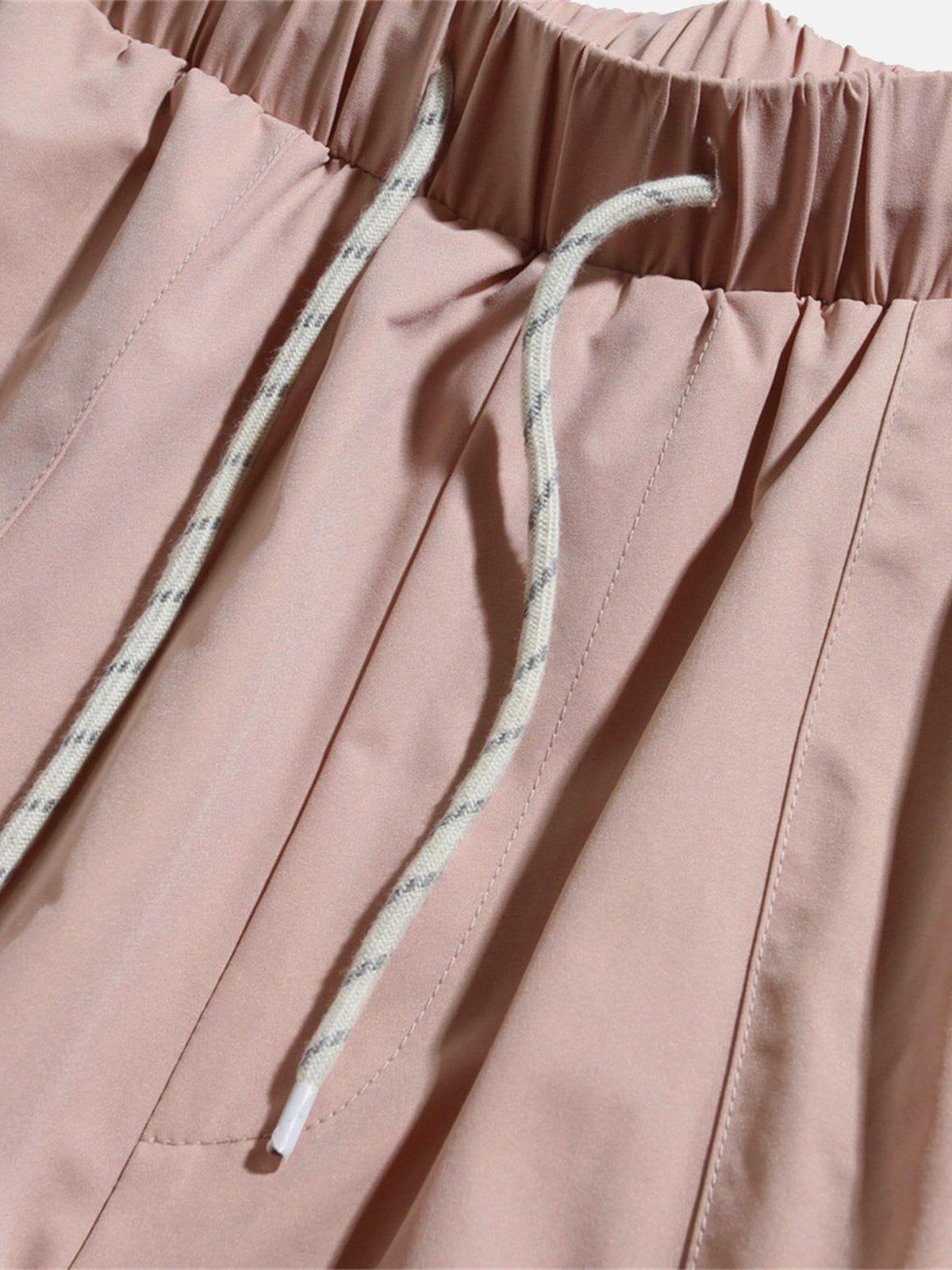 Concert Outfit Solid Big Pocket Drawstring Shorts Concert Outfit Solid Big Pocket Drawstring Shorts