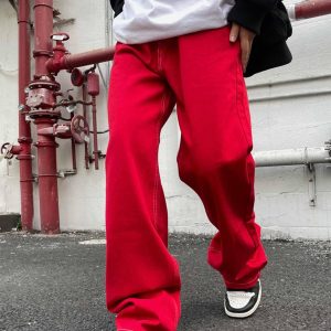 Concert Outfit Solid Color Casual Jeans