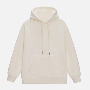 Concert Outfit Solid Color Drawstring Hoodie