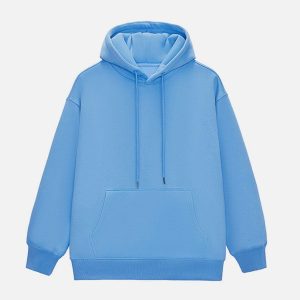 Concert Outfit Solid Color Drawstring Hoodie