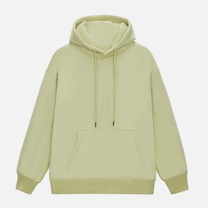 Concert Outfit Solid Color Drawstring Hoodie