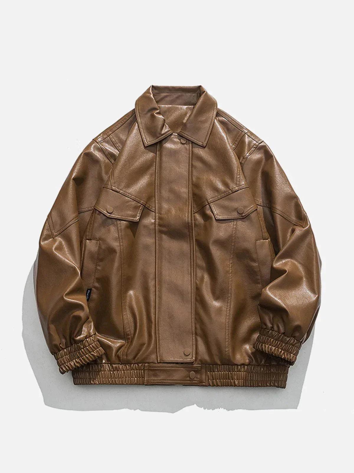 Concert Outfit Solid Color PU Jacket Concert Outfit Solid Color PU Jacket