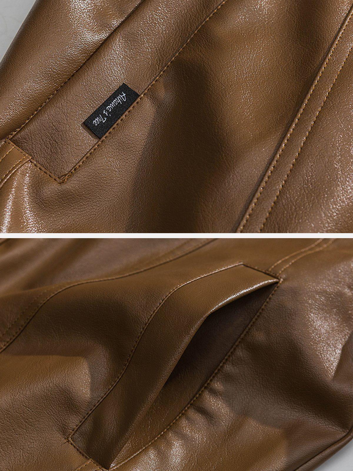 Concert Outfit Solid Color PU Jacket Concert Outfit Solid Color PU Jacket