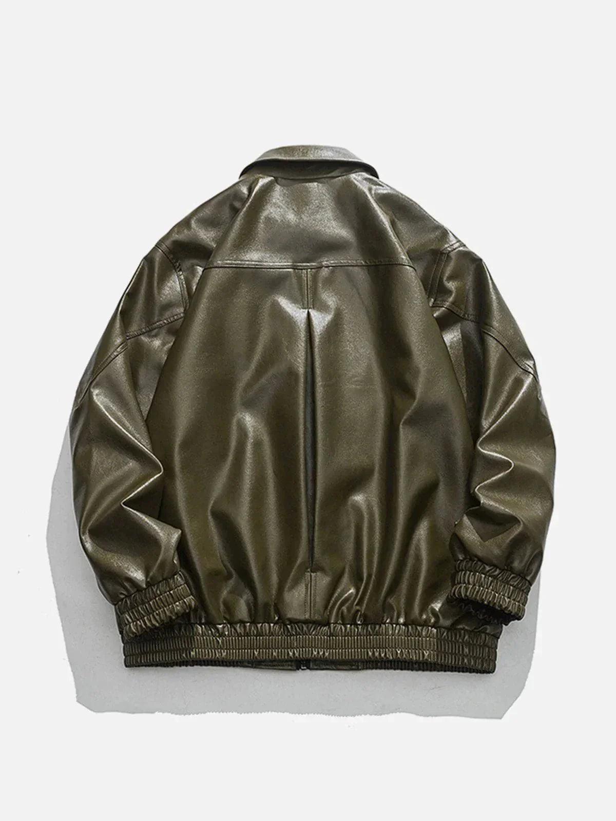 Concert Outfit Solid Color PU Jacket Concert Outfit Solid Color PU Jacket