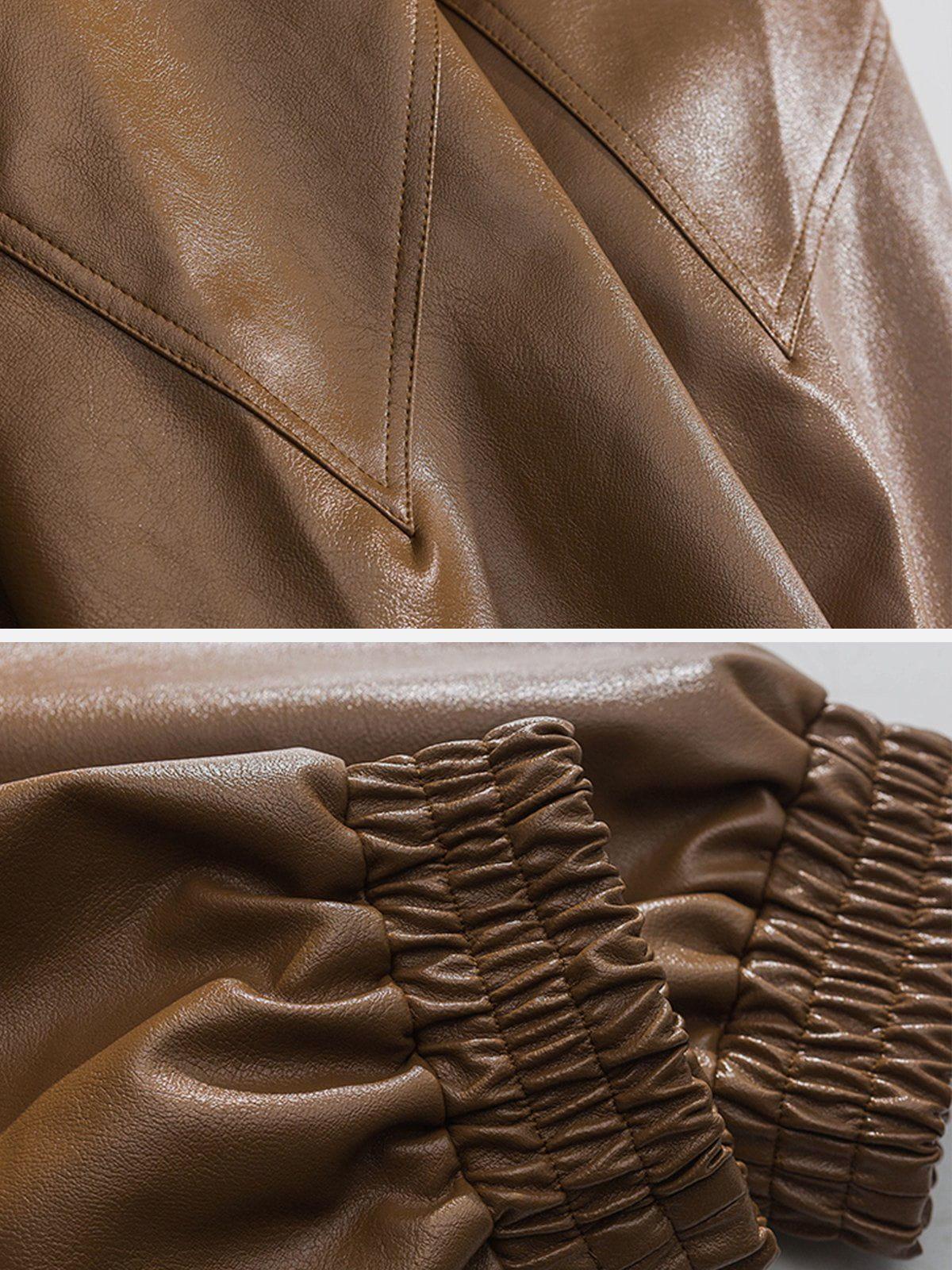 Concert Outfit Solid Color PU Jacket Concert Outfit Solid Color PU Jacket