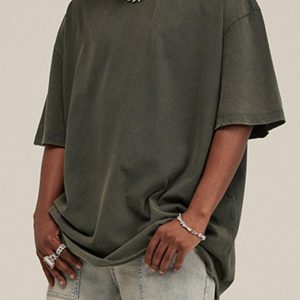 Concert Outfit Solid Color Pullover Tee