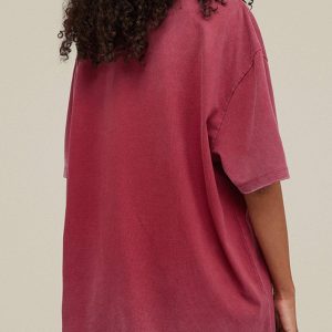 Concert Outfit Solid Color Pullover Tee