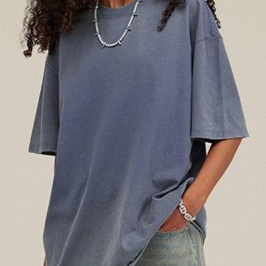 Concert Outfit Solid Color Pullover Tee