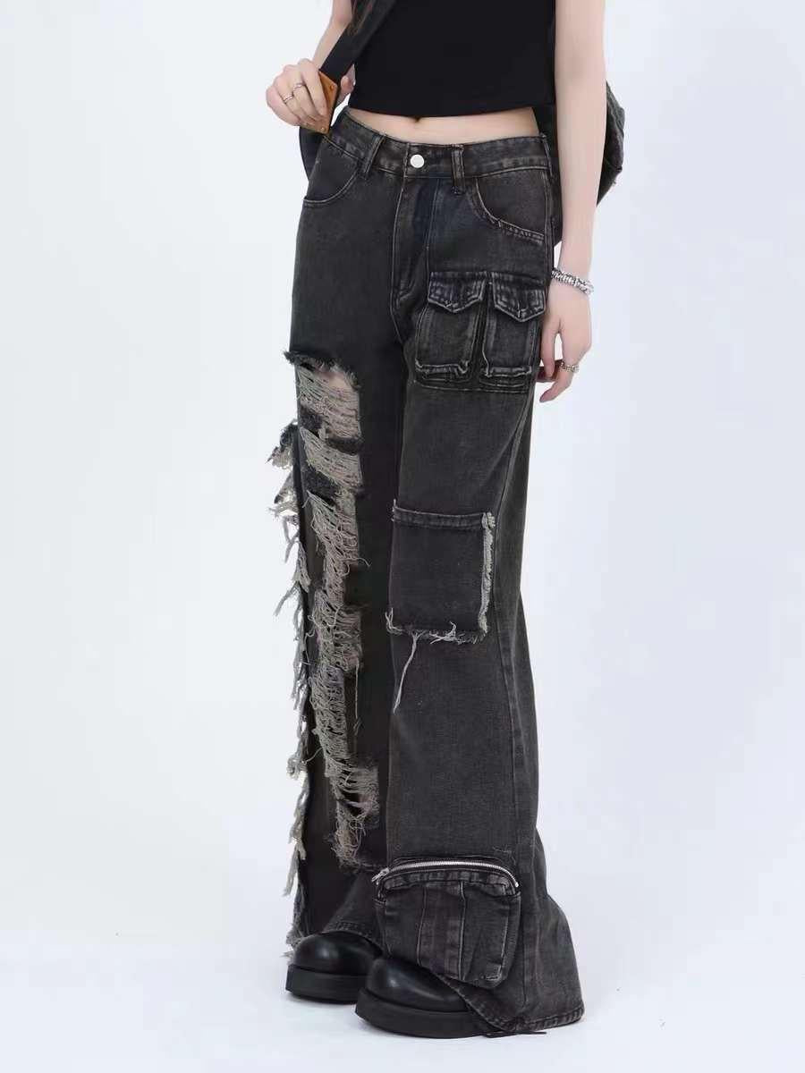 Concert Outfit Solid Color Straps Jeans Concert Outfit Solid Color Straps Jeans