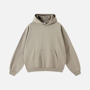 Concert Outfit Solid Cotton Hoodie