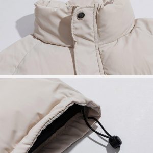 Concert Outfit Solid Detachable Satchel Winter Coat