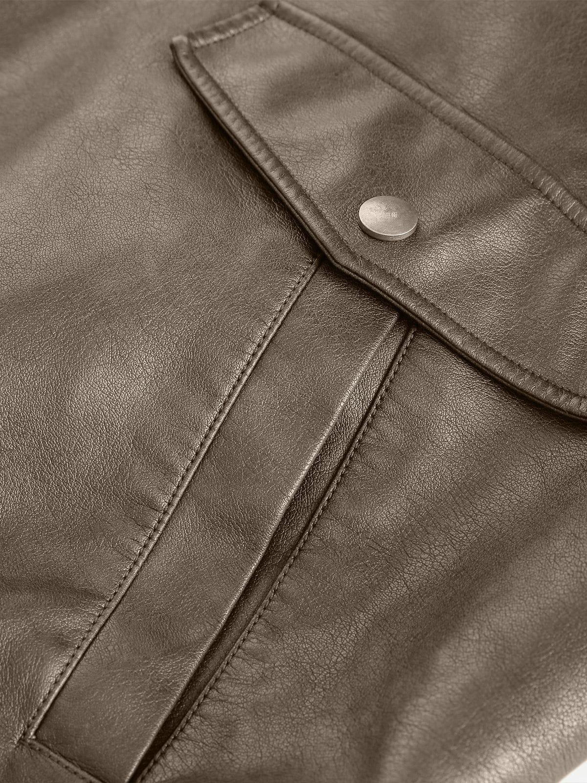 Concert Outfit Solid Faux Leather Jacket Concert Outfit Solid Faux Leather Jacket