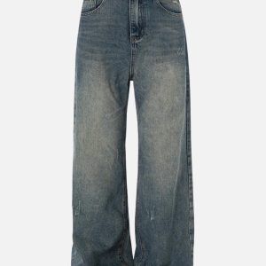 Concert Outfit Solid Vintage Loose Jeans