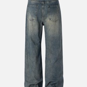 Concert Outfit Solid Vintage Loose Jeans