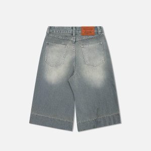 Concert Outfit Solid Washed Longline Jorts