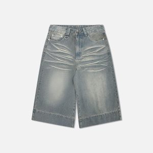 Concert Outfit Solid Washed Longline Jorts