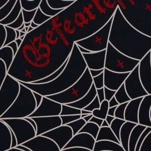 Concert Outfit Spider Hotfix Rhinestones Print Tee