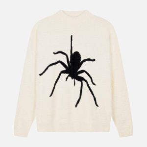 Concert Outfit Spider Knit Mohair Sweater
