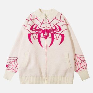 Concert Outfit Spider Loose Sweater Coat