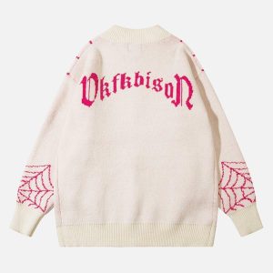 Concert Outfit Spider Loose Sweater Coat