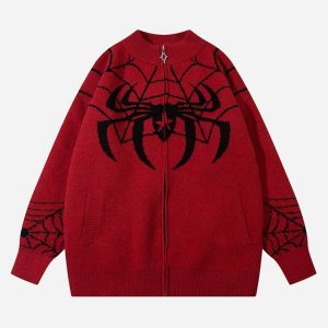 Concert Outfit Spider Loose Sweater Coat