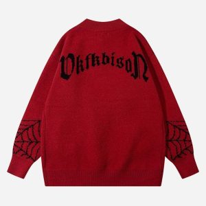 Concert Outfit Spider Loose Sweater Coat