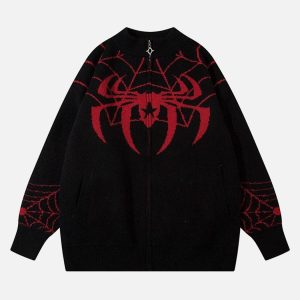Concert Outfit Spider Loose Sweater Coat