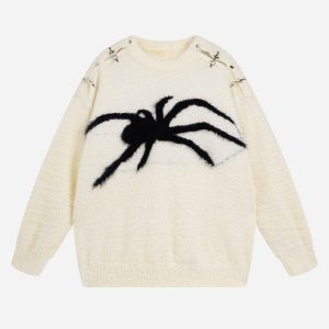 Concert Outfit Spider Warm Loose Sweater