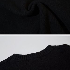 Concert Outfit Spider Web Stars Graphic Sweater