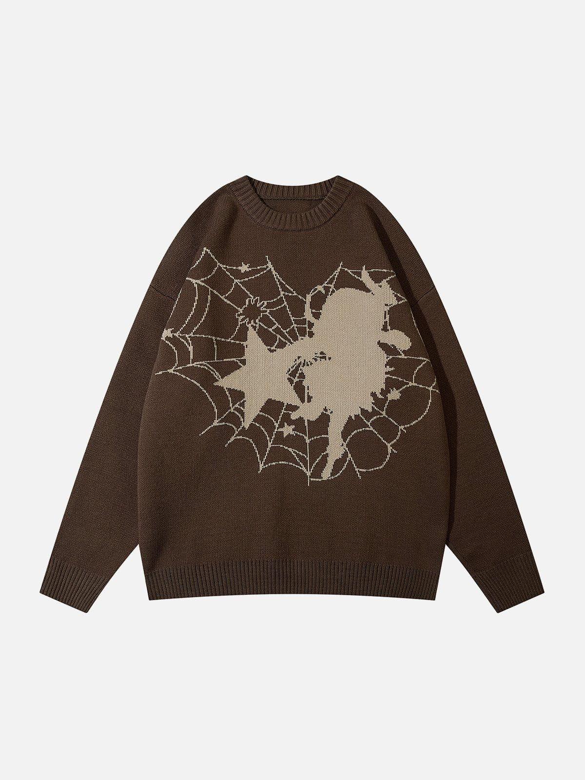 Concert Outfit Spider Web Stars Graphic Sweater Concert Outfit Spider Web Stars Graphic Sweater