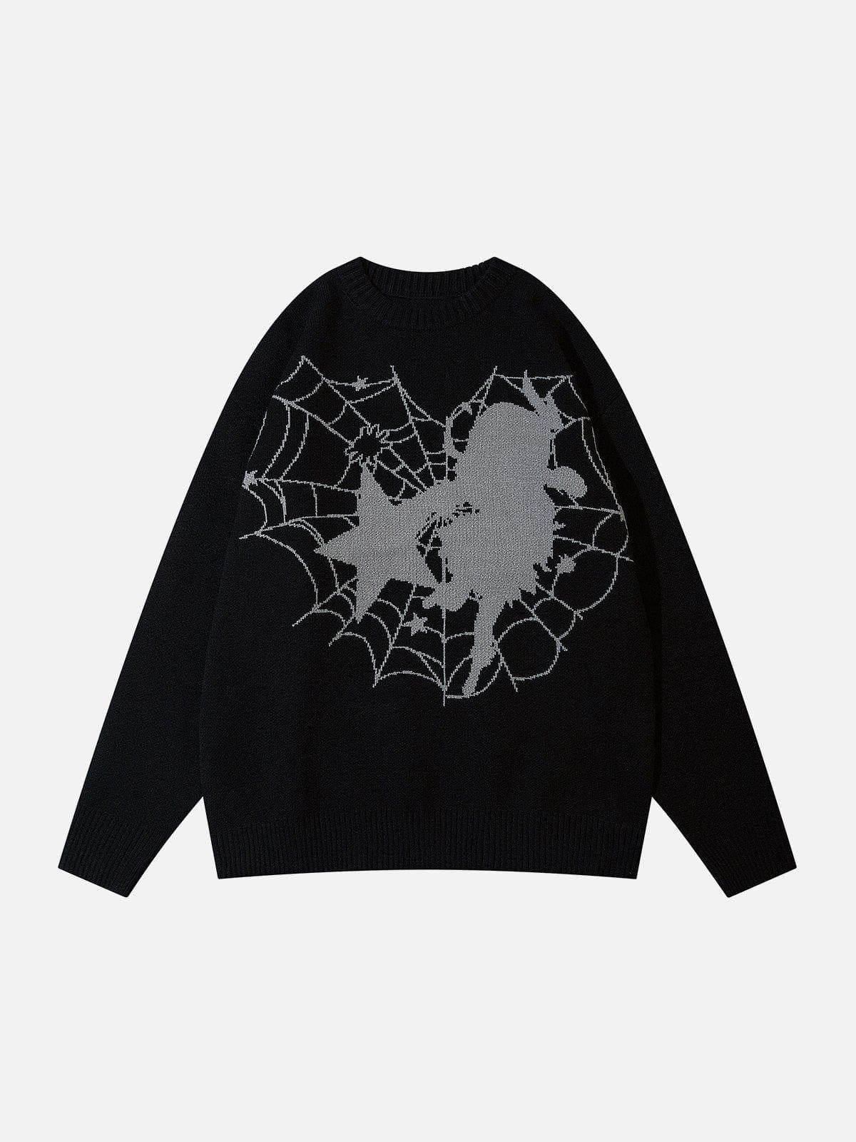 Concert Outfit Spider Web Stars Graphic Sweater Concert Outfit Spider Web Stars Graphic Sweater
