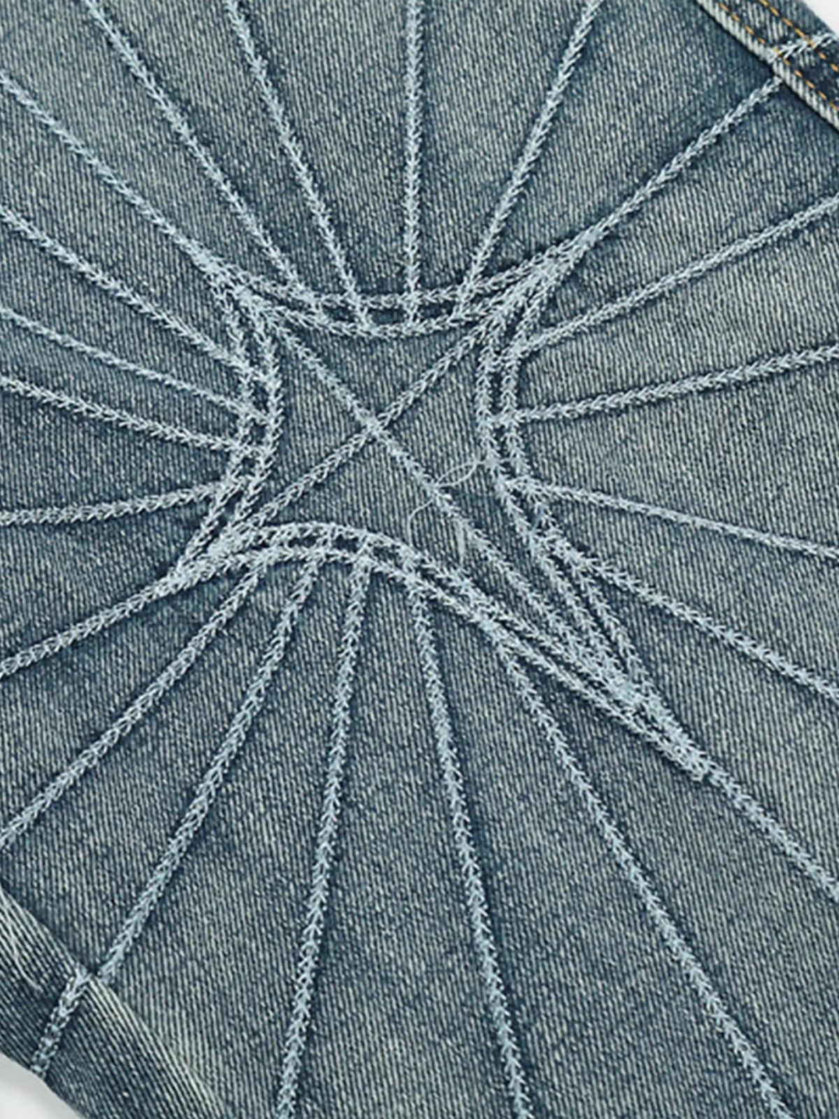 Concert Outfit Spider Web Topstitched Loose Jeans Concert Outfit Spider Web Topstitched Loose Jeans