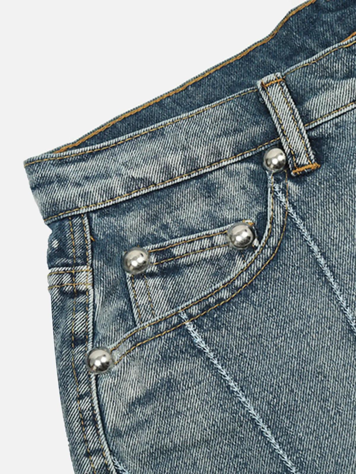 Concert Outfit Spider Web Topstitched Loose Jeans Concert Outfit Spider Web Topstitched Loose Jeans