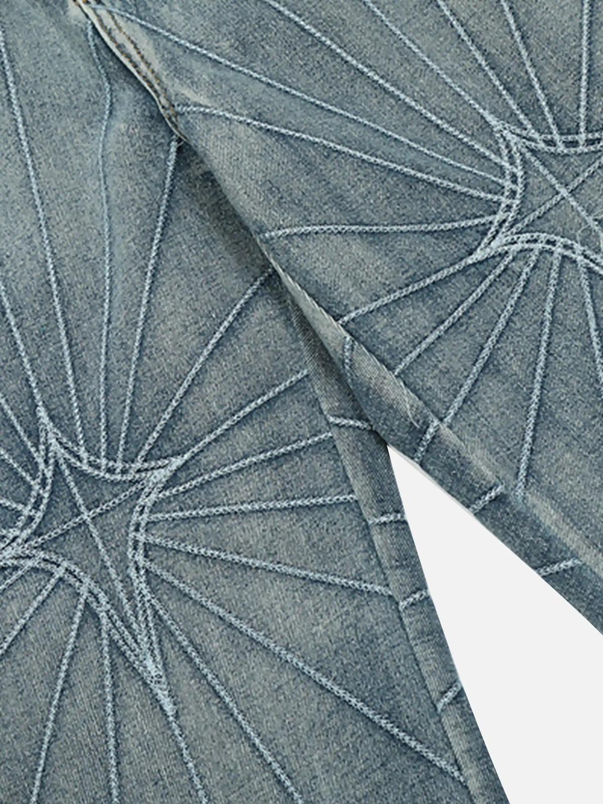 Concert Outfit Spider Web Topstitched Loose Jeans Concert Outfit Spider Web Topstitched Loose Jeans