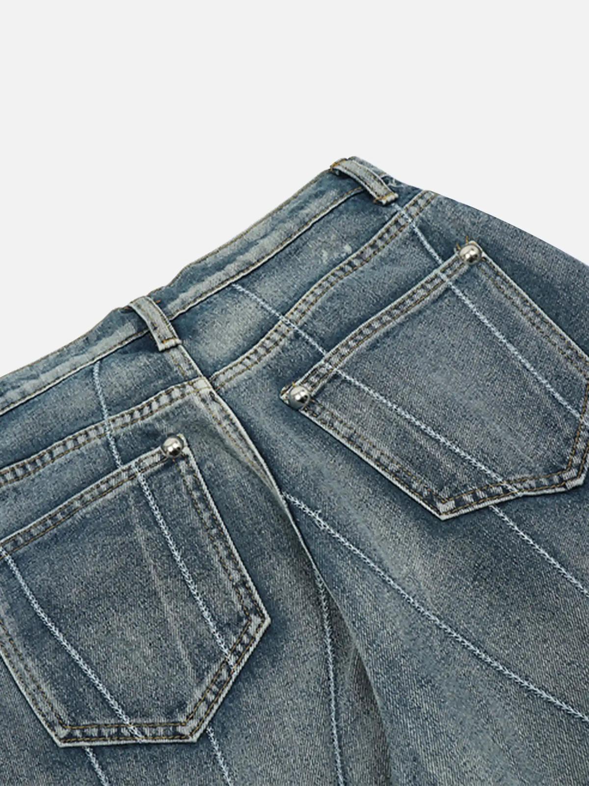 Concert Outfit Spider Web Topstitched Loose Jeans Concert Outfit Spider Web Topstitched Loose Jeans