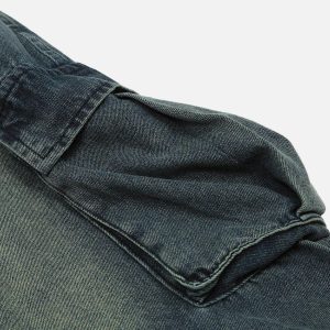 Concert Outfit Splash-Ink Washed Baggy Jeans