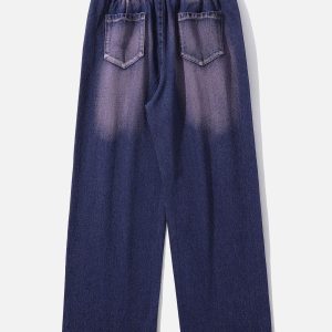 Concert Outfit Splash Ink Washed Loose Jeans