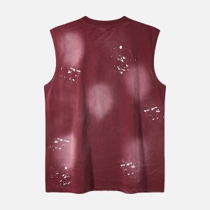 Concert Outfit Splatter Paint Necklace Vest