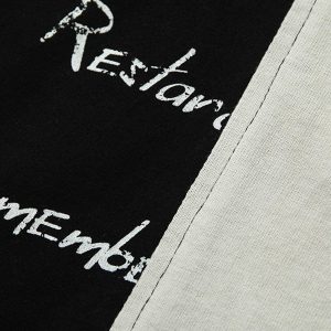 Concert Outfit Spliced Deconstruction Print T-Shirt