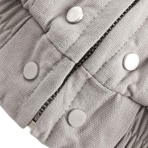 Concert Outfit Spliced Fur Hooded Quilted Jacket