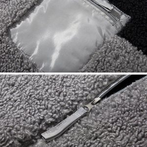 Concert Outfit Splicing Sherpa Winter Coat