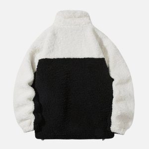 Concert Outfit Splicing Sherpa Winter Coat