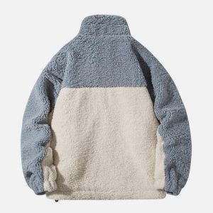 Concert Outfit Splicing Sherpa Winter Coat