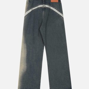 Concert Outfit Sprayed Gradient Wide Leg Jeans